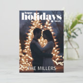 Carte de Noël de vacances modernes (Debout devant)