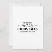 Carte de Noël de vacances modernes (Dos)