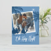 Carte de Noël de vacances photo de la veille de No (Debout devant)