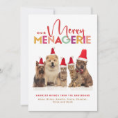 Carte de Noël de vacances pour animaux multiples M (Devant)