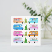 Carte de Noël de vacances Retro RV Mohomes (Debout devant)