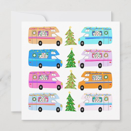 Carte de Noël de vacances Retro RV Mohomes (Devant)