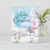 Carte de Noël de vacances Watercolor (Debout devant)