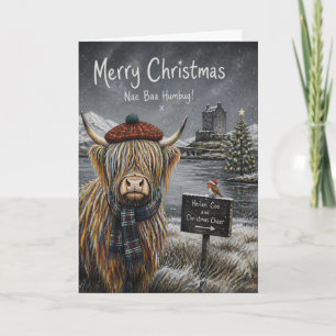 Carte de Noël de vache des Highlands Nae Baa Humbu