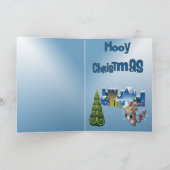 Carte de Noël de vache drôle (Intérieur)