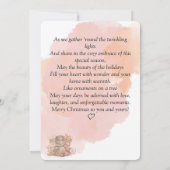 Carte de Noël de Vache mignonne Aquarelle (Dos)