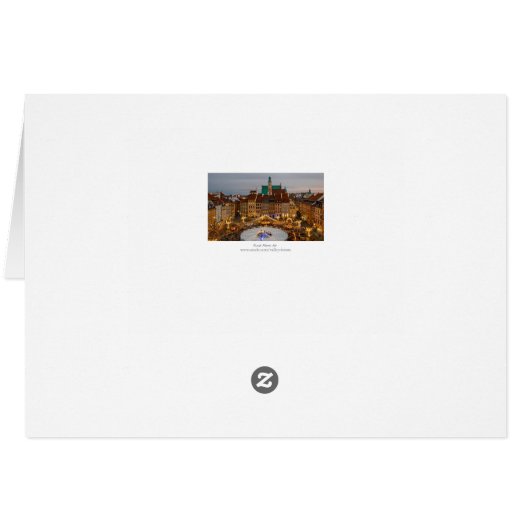 Carte de Noël de Varsovie Pologne (Dos Horizontal)