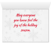 Carte de Noël de Varsovie Pologne (Intérieur Horizontal (Bas))