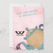 Carte de Noël de vendeur de thé de flocons de (Dos)