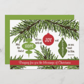 Carte de Noël de vers d'écriture sainte de 15h13 (Devant / Derrière)