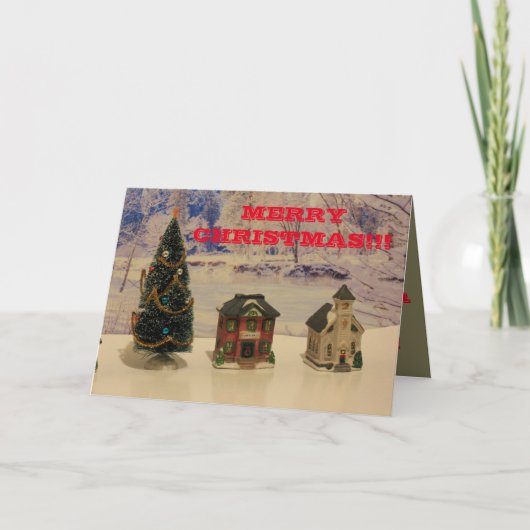 Carte de Noël de ville de Noël (Devant)