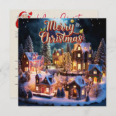 Carte de Noël de voeux de Whimsical (Devant / Derrière)