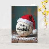 Carte de Noël de volley-ball (Fleur jaune)