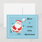 Carte de Noël de volley-ball (Devant / Derrière)