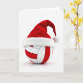 Carte de Noël de volley-ball joyeux (Fleur jaune)