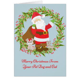 Carte de Noël de votre animal de compagnie chien &
