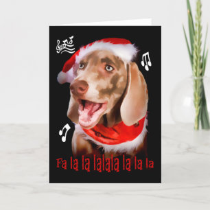 Carte de Noël de Weimaraner