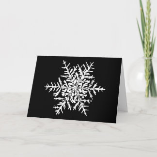 Carte de Noël de Wilson Bentley de flocon de neige