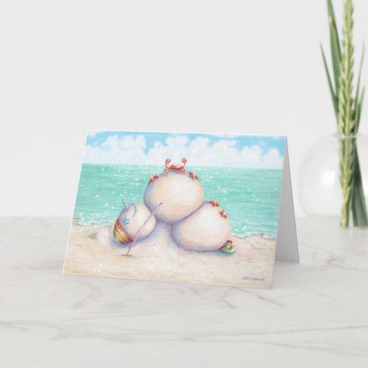 Carte de Noël de Yoga tropical (Devant)