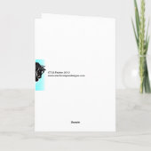 Carte de Noël de zèbre de sucre de canne (Dos)