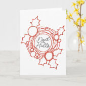 Carte de Noël Deck the Halls (Fleur jaune)