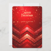 Carte de Noël décorative rouge pailletée (Devant)
