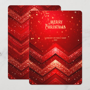 Carte de Noël décorative rouge pailletée