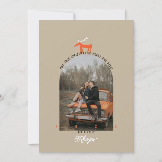 Carte de Noël Deer & Arch (Devant)