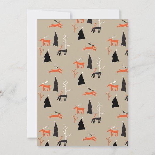 Carte de Noël Deer & Arch (Dos)