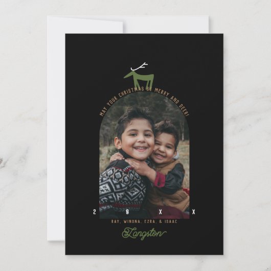 Carte de Noël Deer & Arch (Devant)