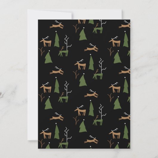 Carte de Noël Deer & Arch (Dos)