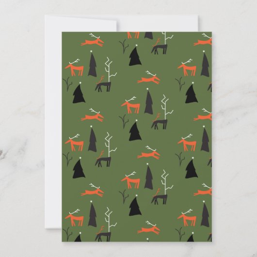 Carte de Noël Deer & Arch (Dos)