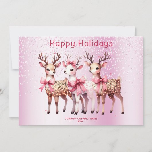 Carte de Noël Deer Holiday (Devant)