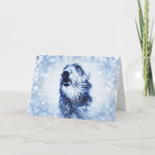 Carte de Noël Deerhound Wolfhound (Devant)