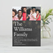 Carte de Noël Définition de la Famille sur Tableau (Debout devant)