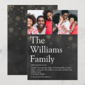 Carte de Noël Définition de la Famille sur Tableau (Devant / Derrière)