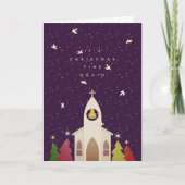 Carte de Noël d'église Temps de Noël (Devant)