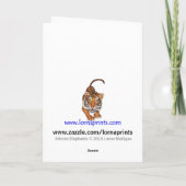 Carte de Noël d'éléphant africain (Dos)