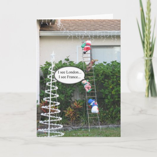 Carte de Noël d'Elf de préjudice (Devant)