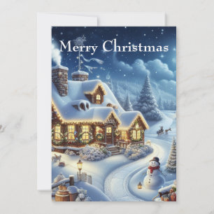 Carte de Noël Délices de Pays Merveilleux d'Hiver