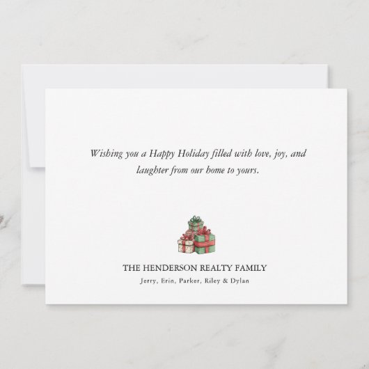 Carte de Noël d'entreprise (Dos)