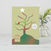 Carte de Noël d'entreprise Arbre d'art (Debout devant)