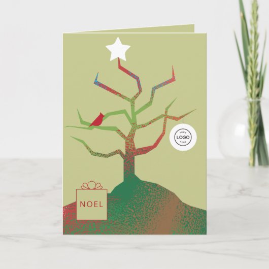 Carte de Noël d'entreprise Arbre d'art (Devant)