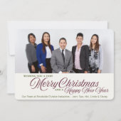 Carte de Noël d'entreprise avec 2 photos (Devant)