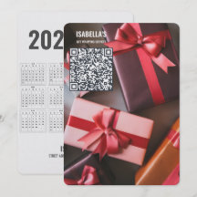 Carte de Noël d'entreprise avec code QR de photo