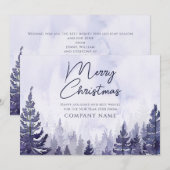 Carte de Noël d'entreprise avec logo de sapin de N (Devant / Derrière)