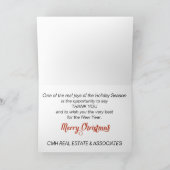 Carte de Noël d'entreprise avec Noël T (Intérieur)