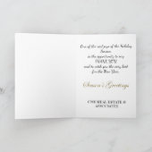 Carte de Noël d'entreprise avec Noël T (Intérieur)