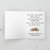 Carte de Noël d'entreprise avec Noël T (Intérieur)