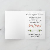 Carte de Noël d'entreprise avec Noël T (Intérieur)